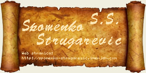 Spomenko Strugarević vizit kartica